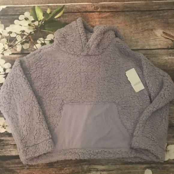 NWT Zella Cassie Faux Shearling Hoodie Size Large - Picture 9 of 14